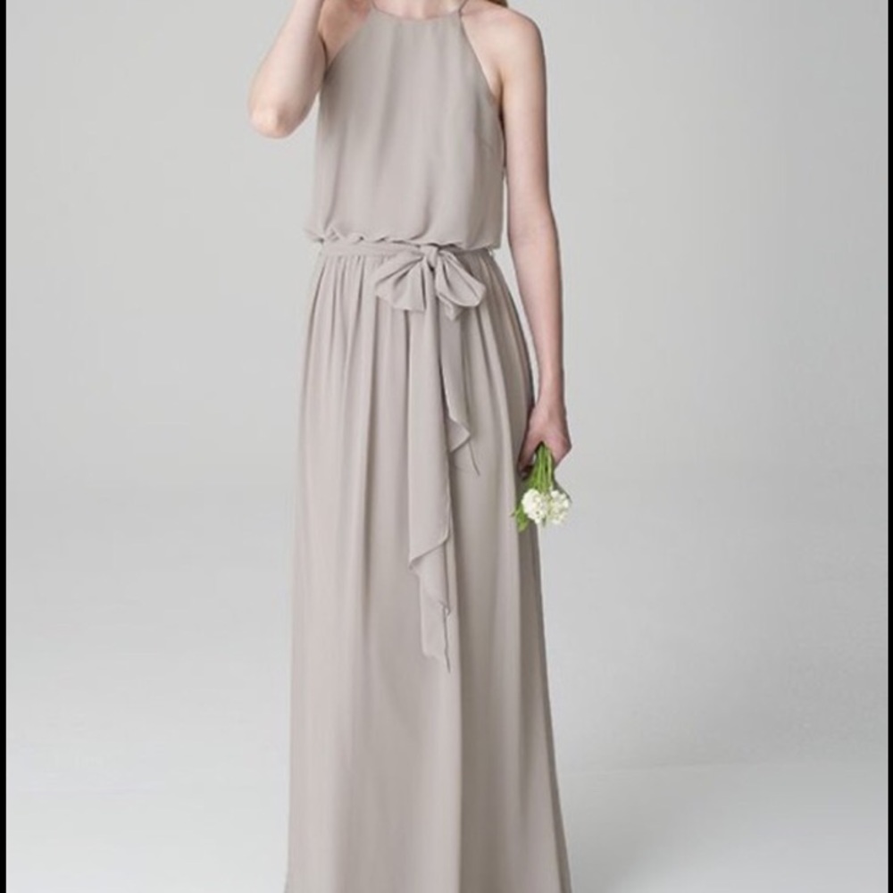 Bill Levkoff Desert Gray Bridesmaid Dress